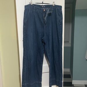 GAP women’s high rise Dark Blue Wide-Leg Jeans